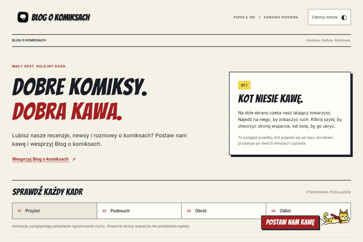 Podgląd pracowni: Latający kot